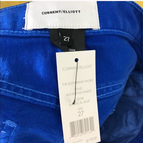 NEW Current Elliot Denim Cut Off Shorts Blue 601 - Picture 5 of 8